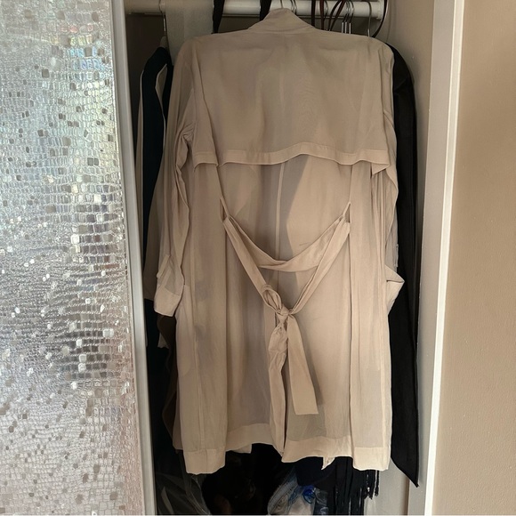 NWT Allsaints Bria Trench Oyster White Beige - Picture 7 of 8